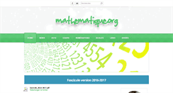 Desktop Screenshot of mathematique.org